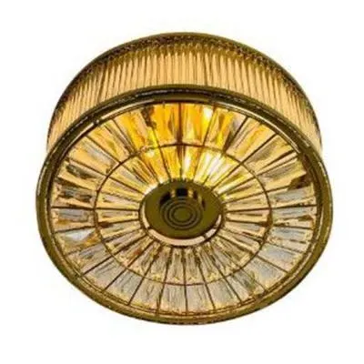 Beaumont Flush Mount Light Fitting - Antique Brass image