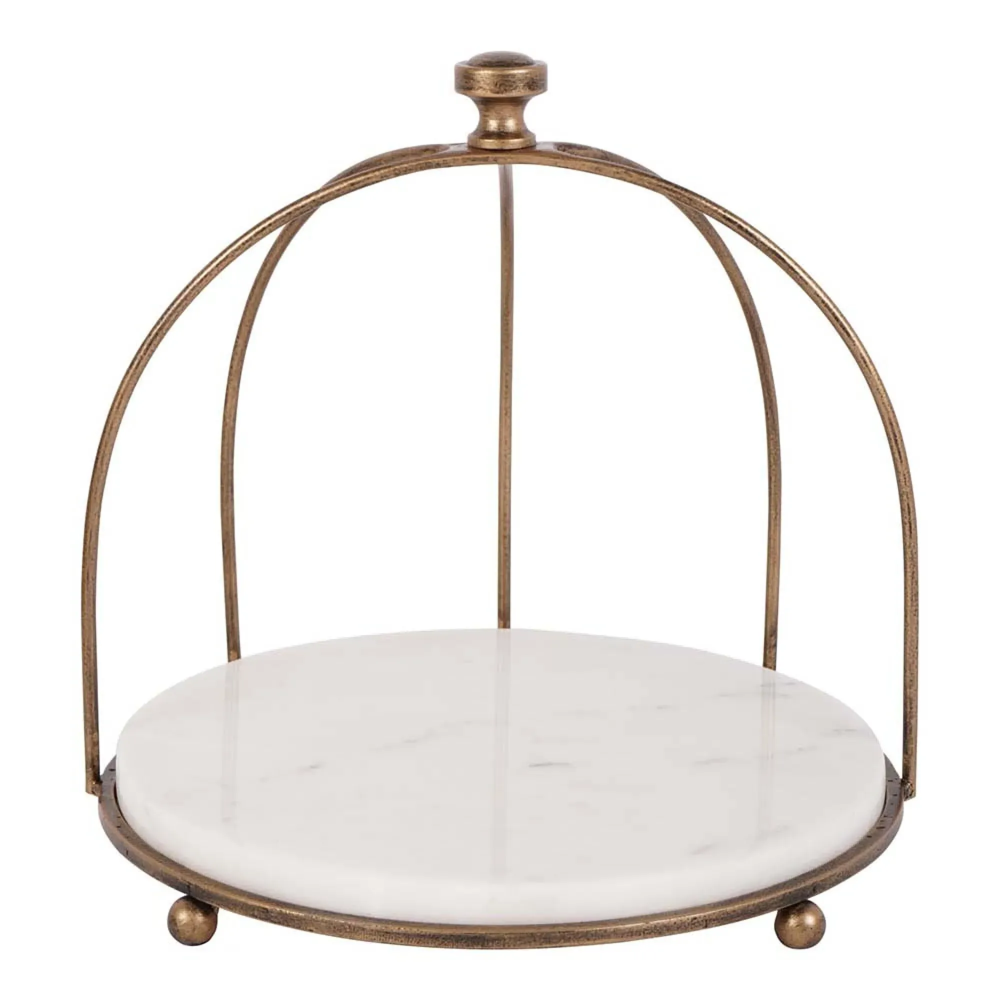 Belvedere One Tiered Stand - Aged Gold