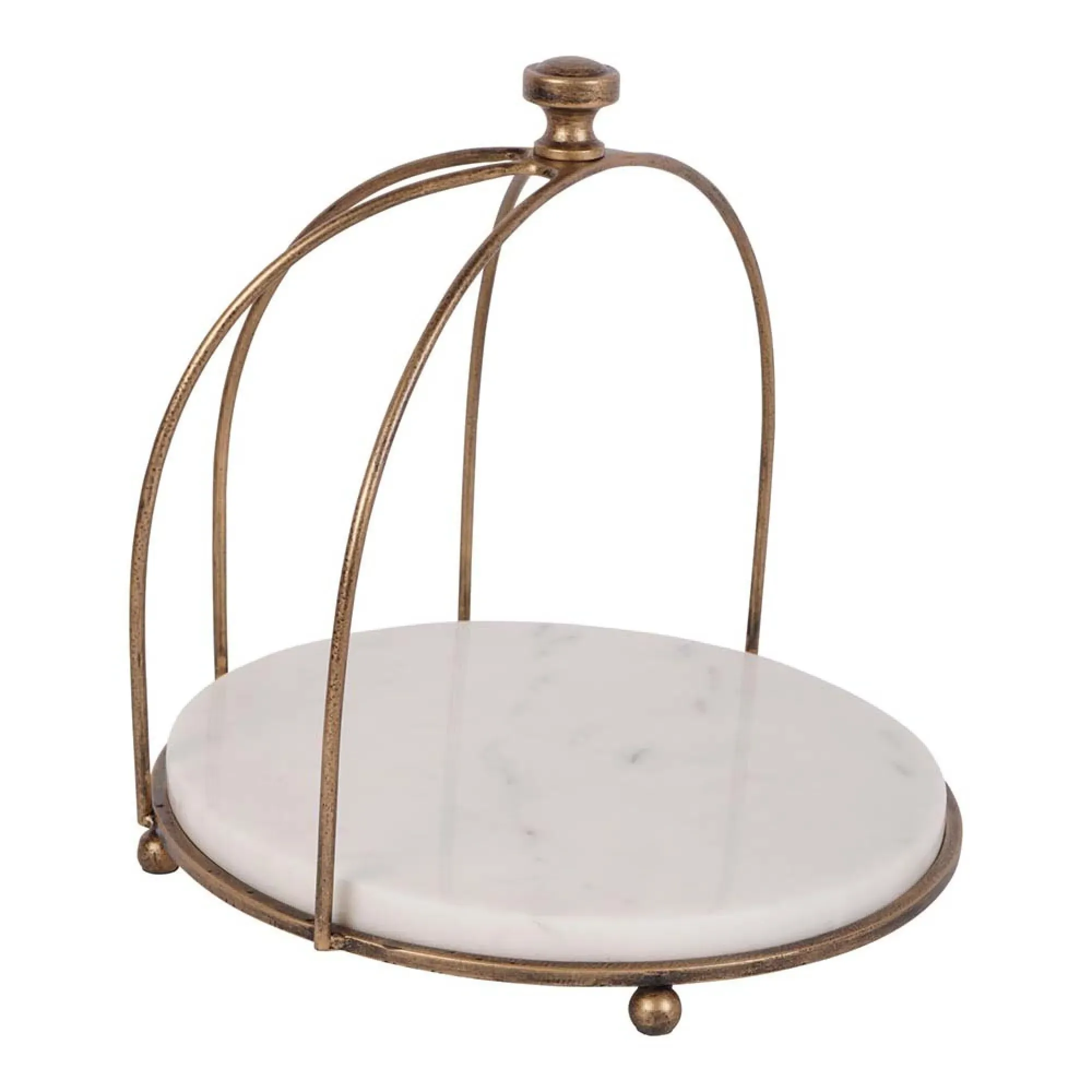 Belvedere One Tiered Stand - Aged Gold