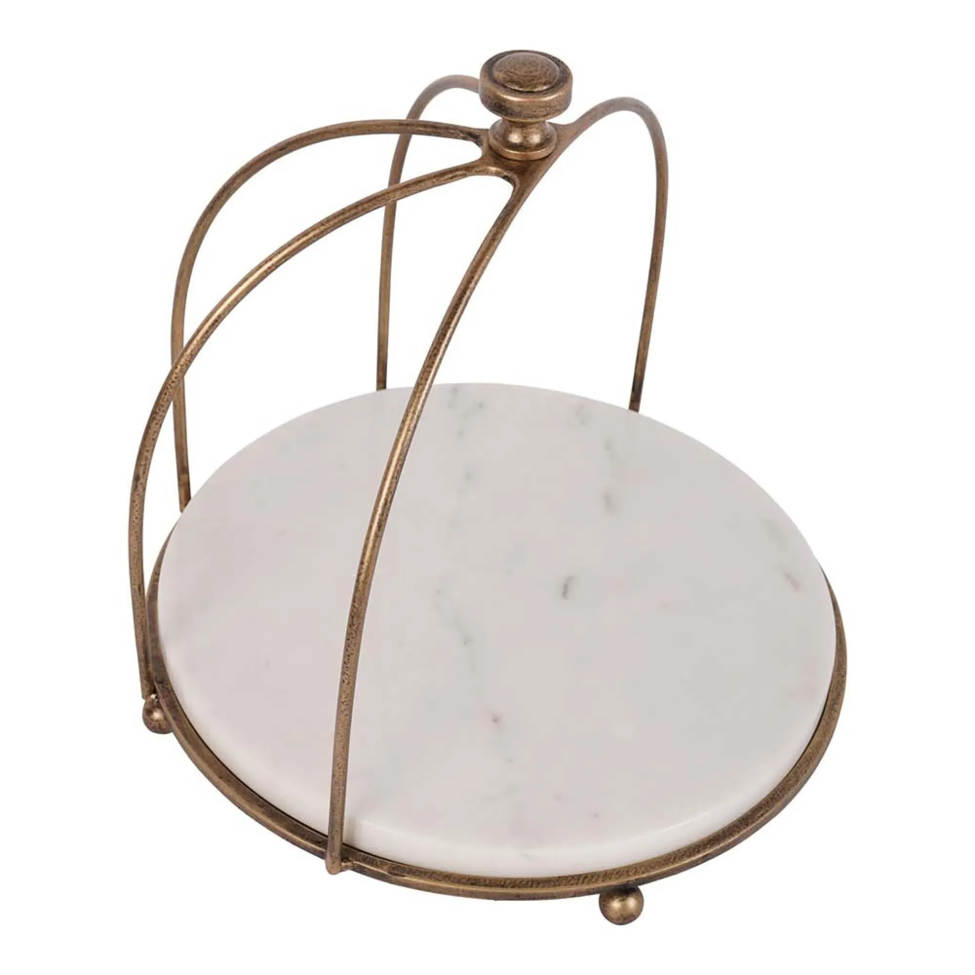 Belvedere One Tiered Stand - Aged Gold