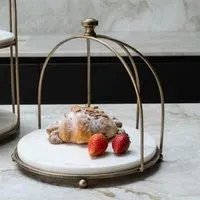 Belvedere One Tiered Stand - Aged Gold