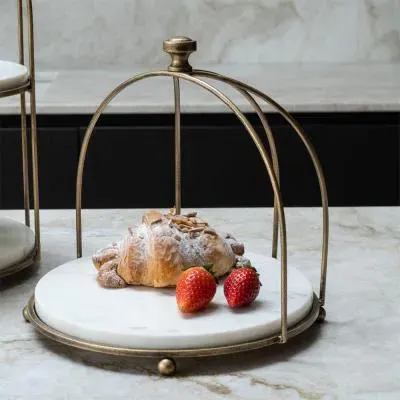 Belvedere One Tiered Stand - Aged Gold image