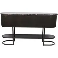 Belvedere Oval Console Table - Gilded Dark Bronze