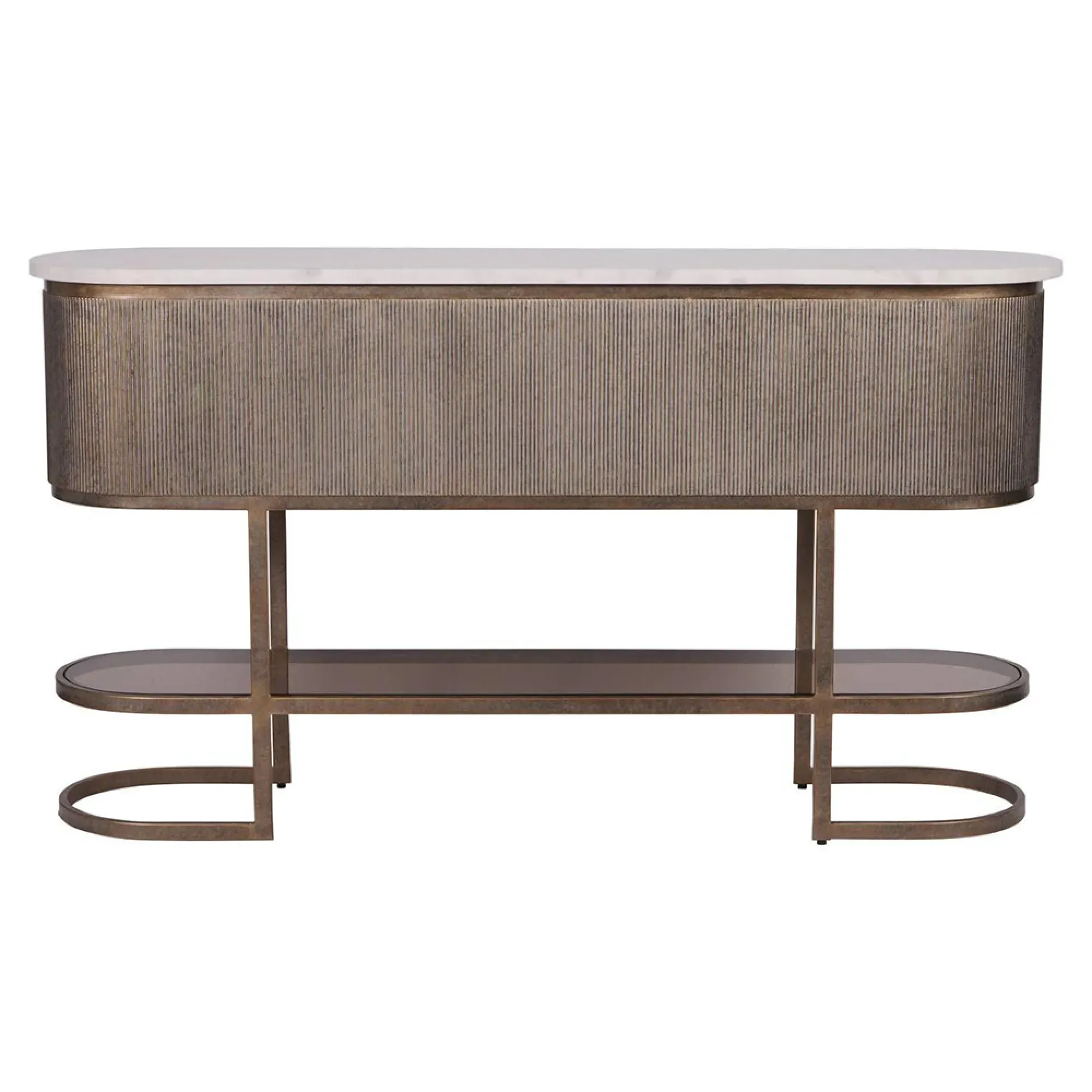 Belvedere Oval Console Table - Gold