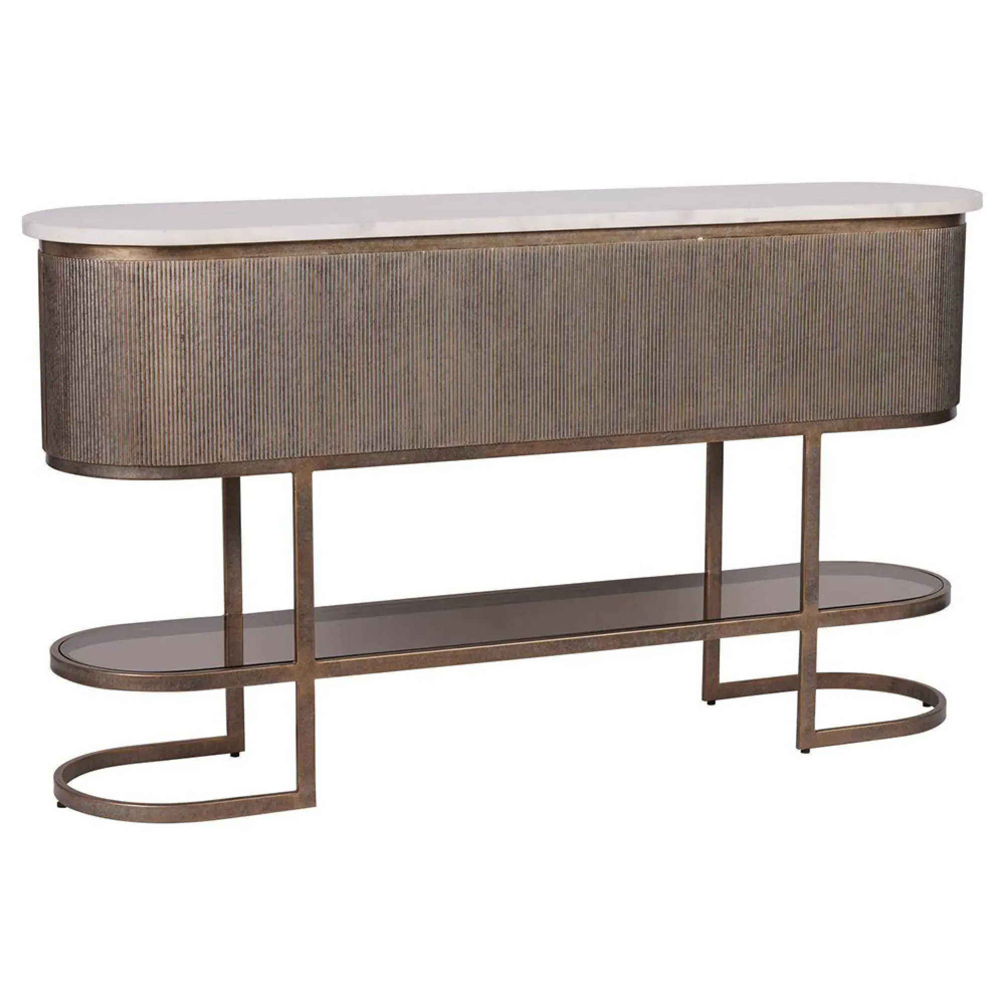 Belvedere Oval Console Table - Gold