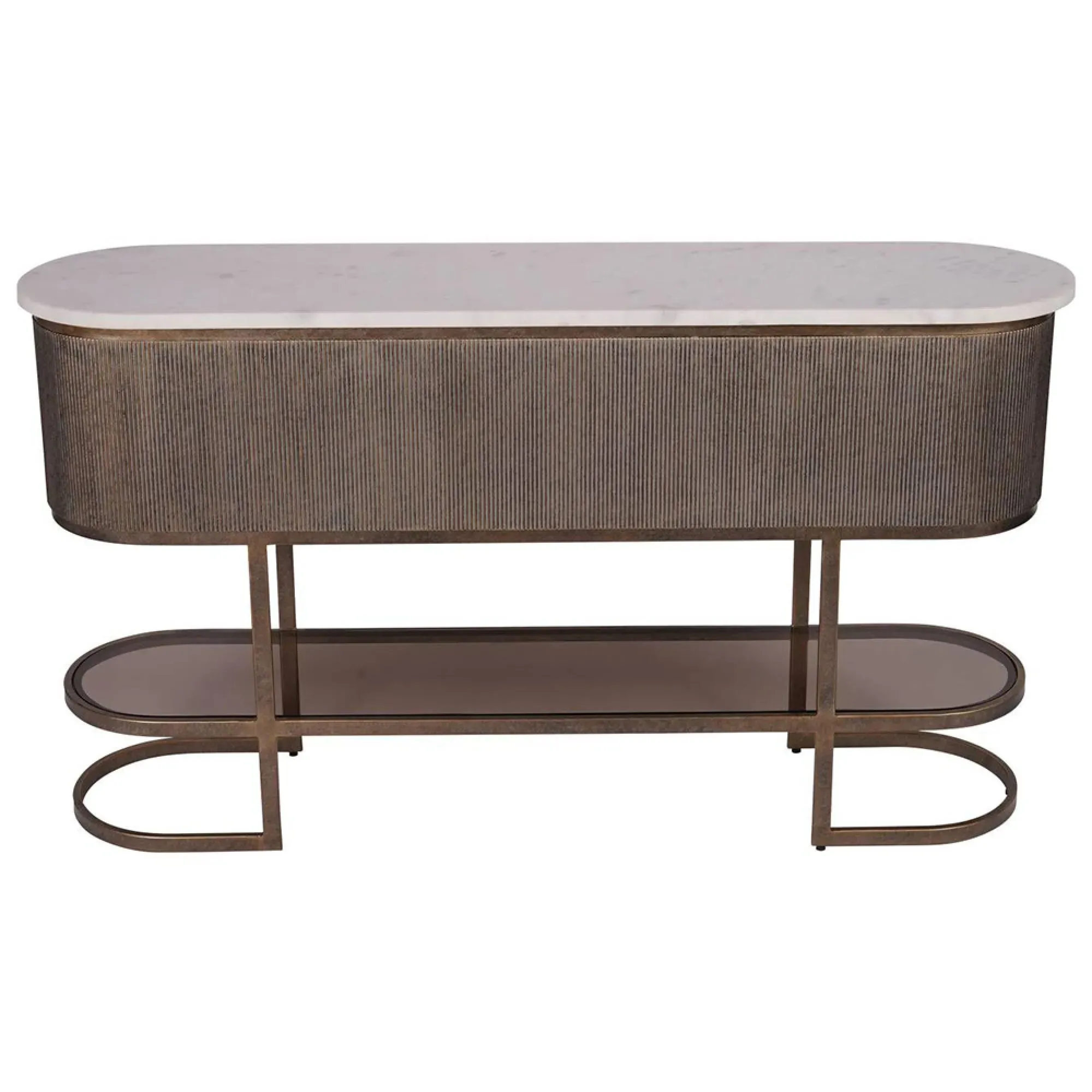 Belvedere Oval Console Table - Gold