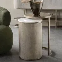 Belvedere Round Nest of 2 Tables - Gold, Metal