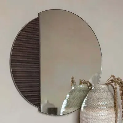 Belvedere Round Wall Mirror - Black image