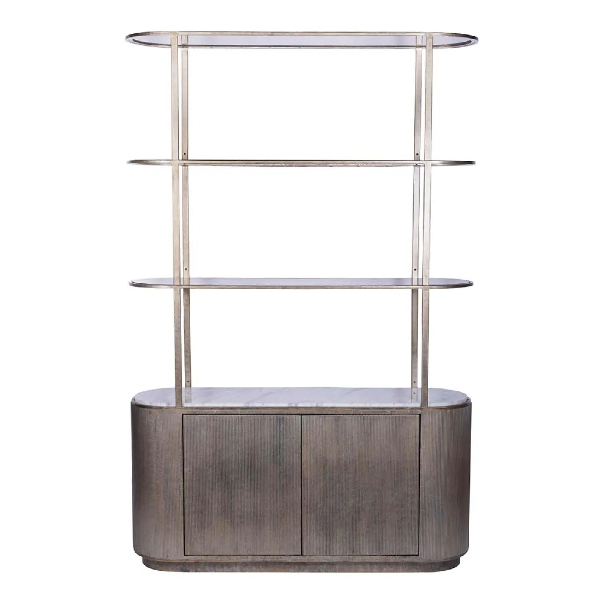 Belvedere Shelving Unit with Storage - Aged Gold
