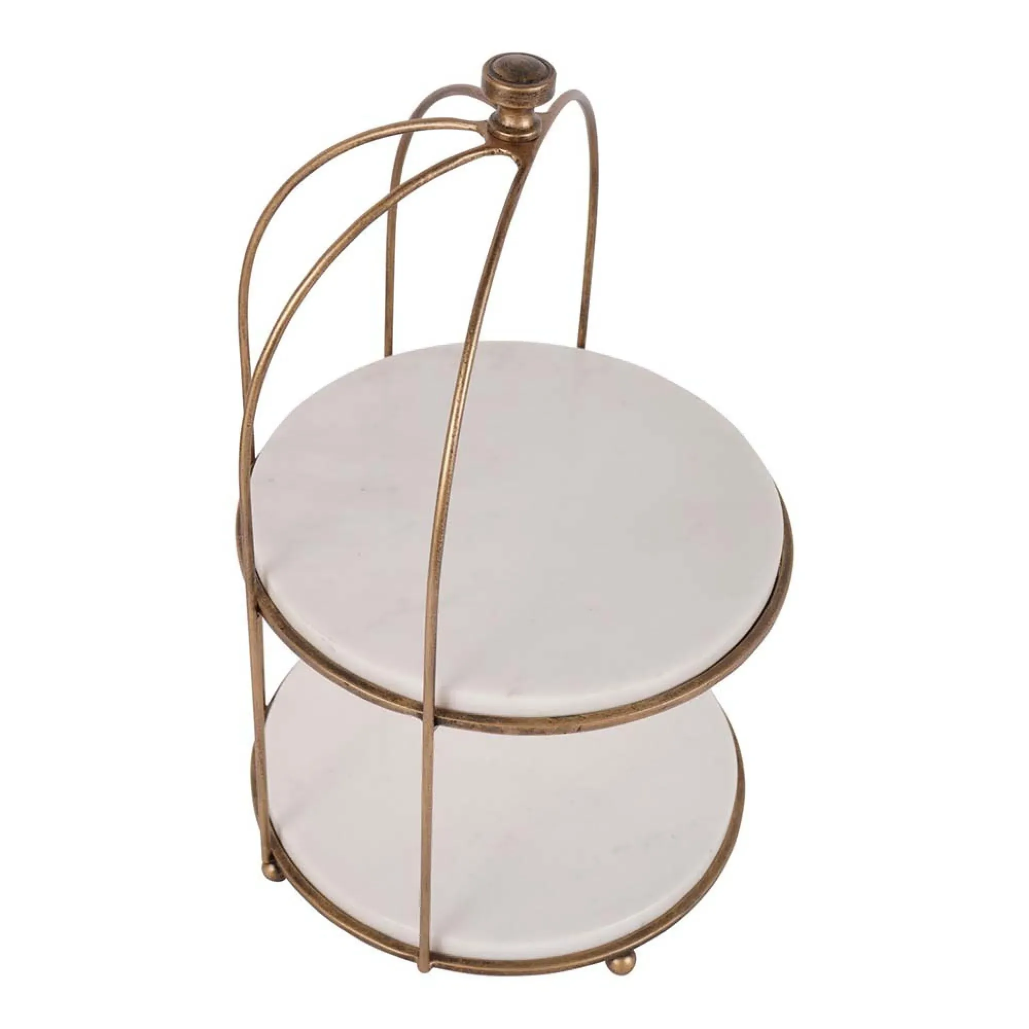 Belvedere Two Tiered Stand - Aged Gold