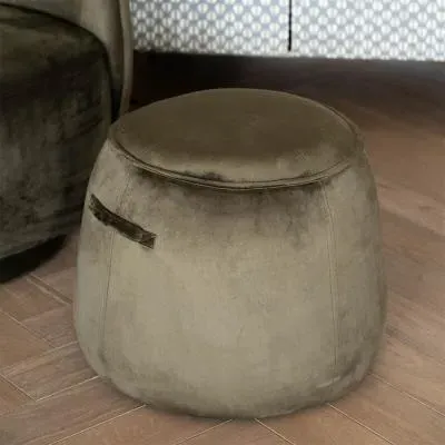 Bingham Upholstered Stool - Green, Velvet