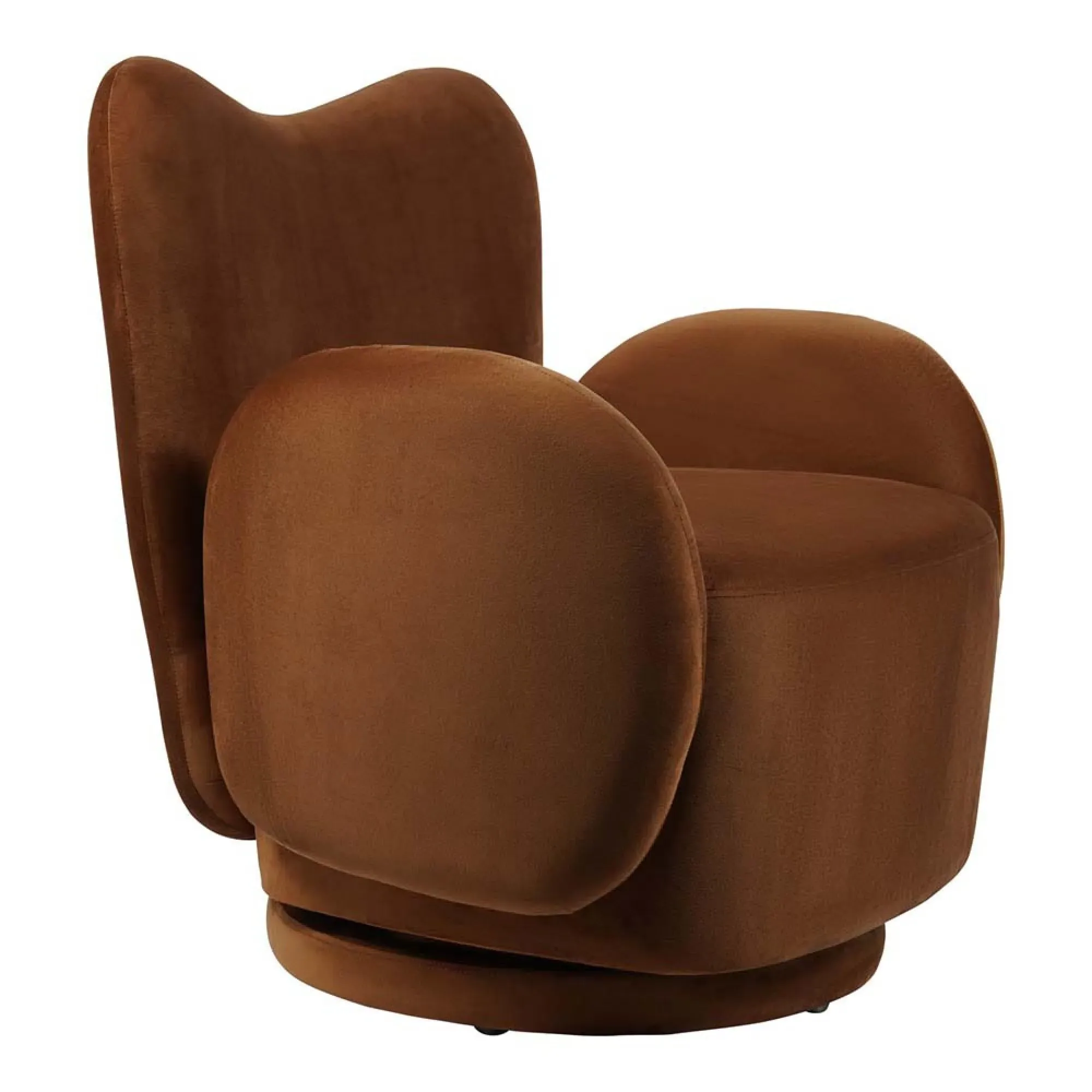 Bingham Upholstered Swivel Chair - Caramel