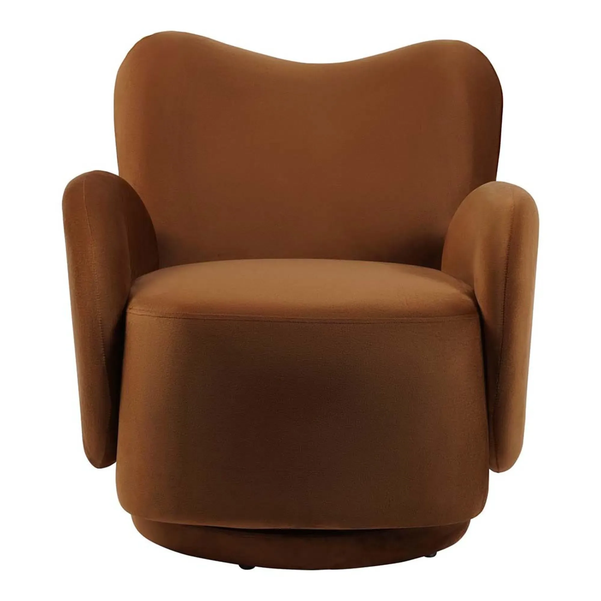 Bingham Upholstered Swivel Chair - Caramel