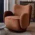 Bingham Upholstered Swivel Chair - Caramel