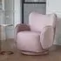 Bingham Upholstered Swivel Chair - Pink, Velvet