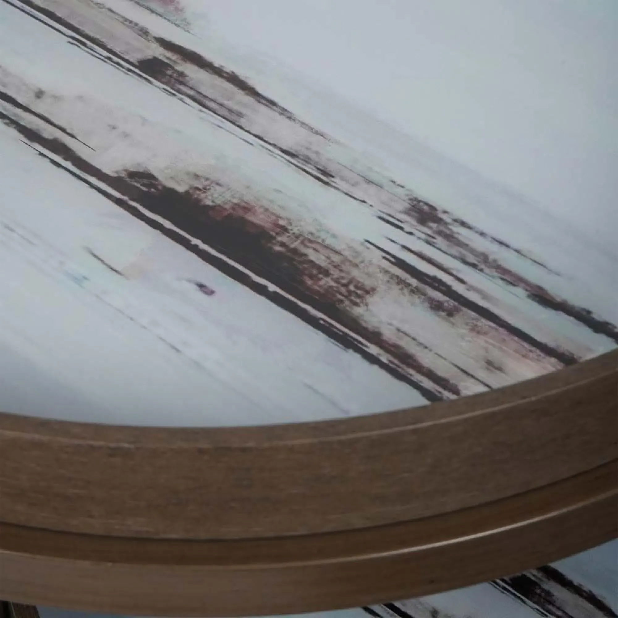 Blurred Seascape Round Side Tray Table - Set of 2