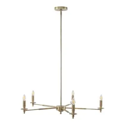Blythe 5 Light Chandelier - Antique Brass image