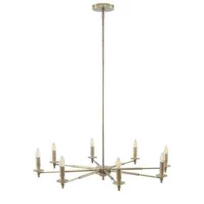 Blythe 8 Light Chandelier - Antique Brass