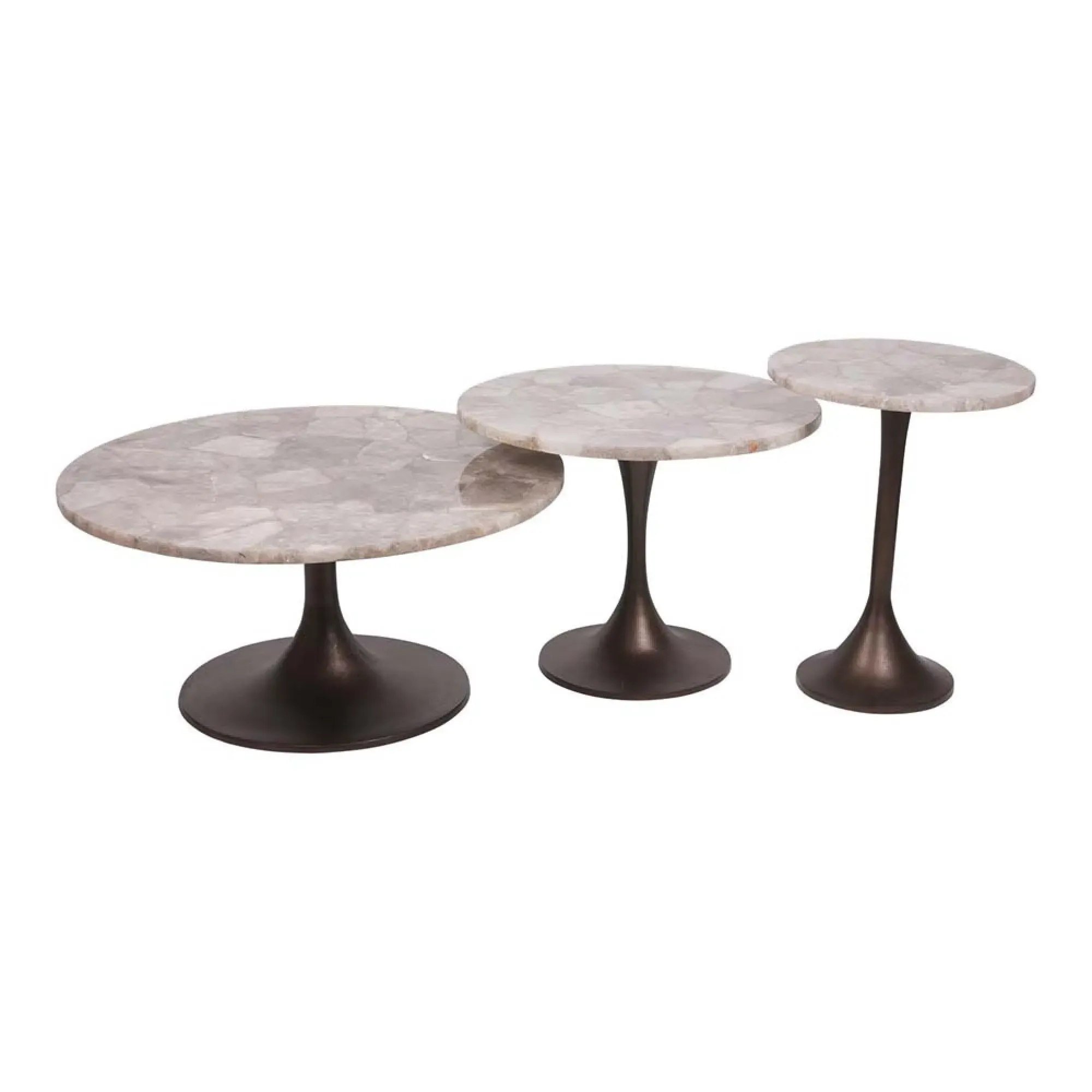 Bosworth Round Coffee Table - Natural Quartz