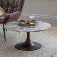 Bosworth Round Coffee Table - Natural Quartz