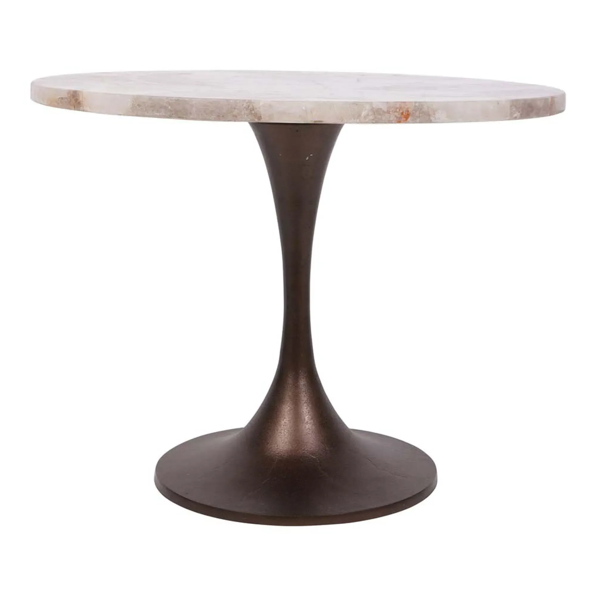 Bosworth Round Side Table - Smokey Quartz