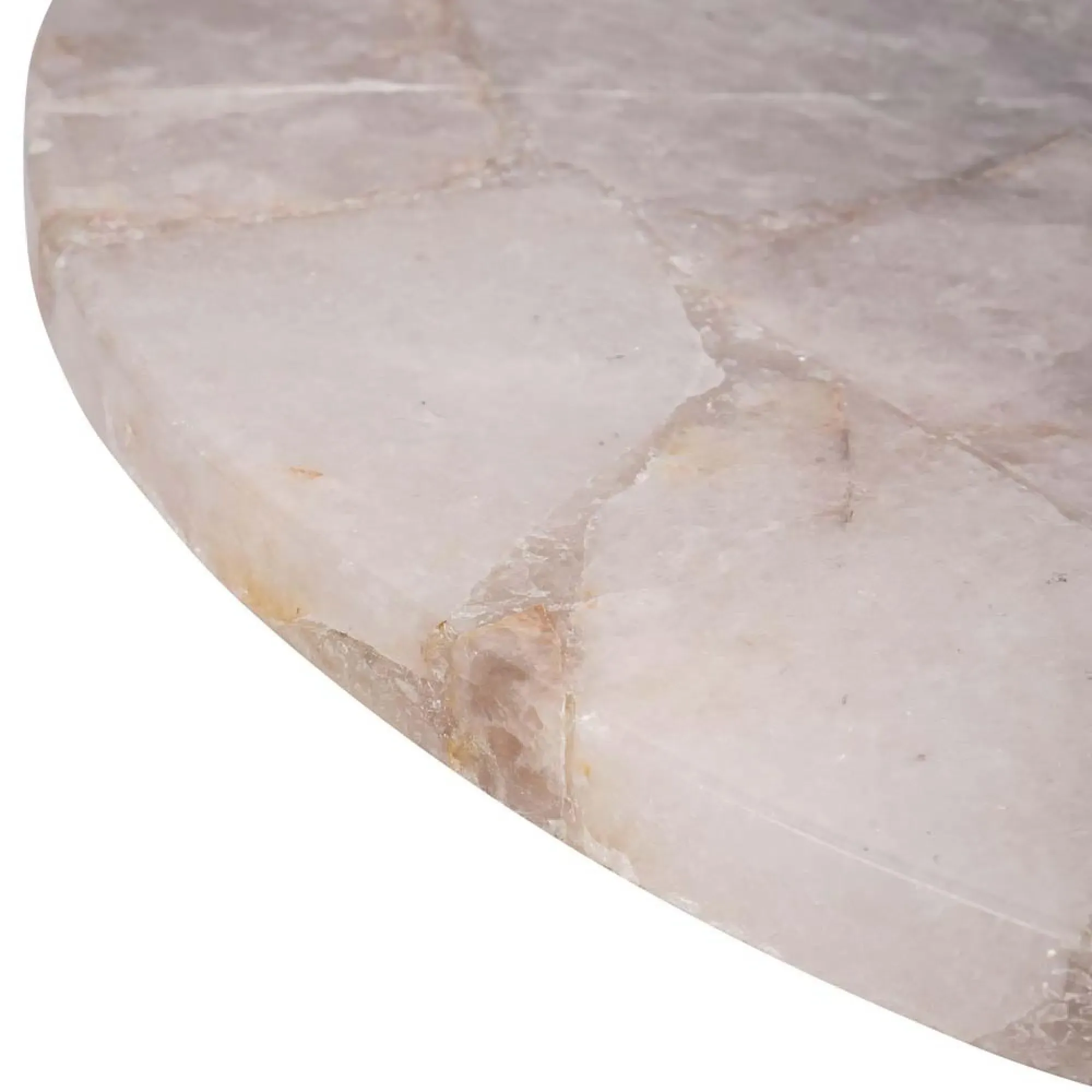 Bosworth Round Side Table - Smokey Quartz