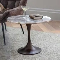 Bosworth Round Side Table - Smokey Quartz