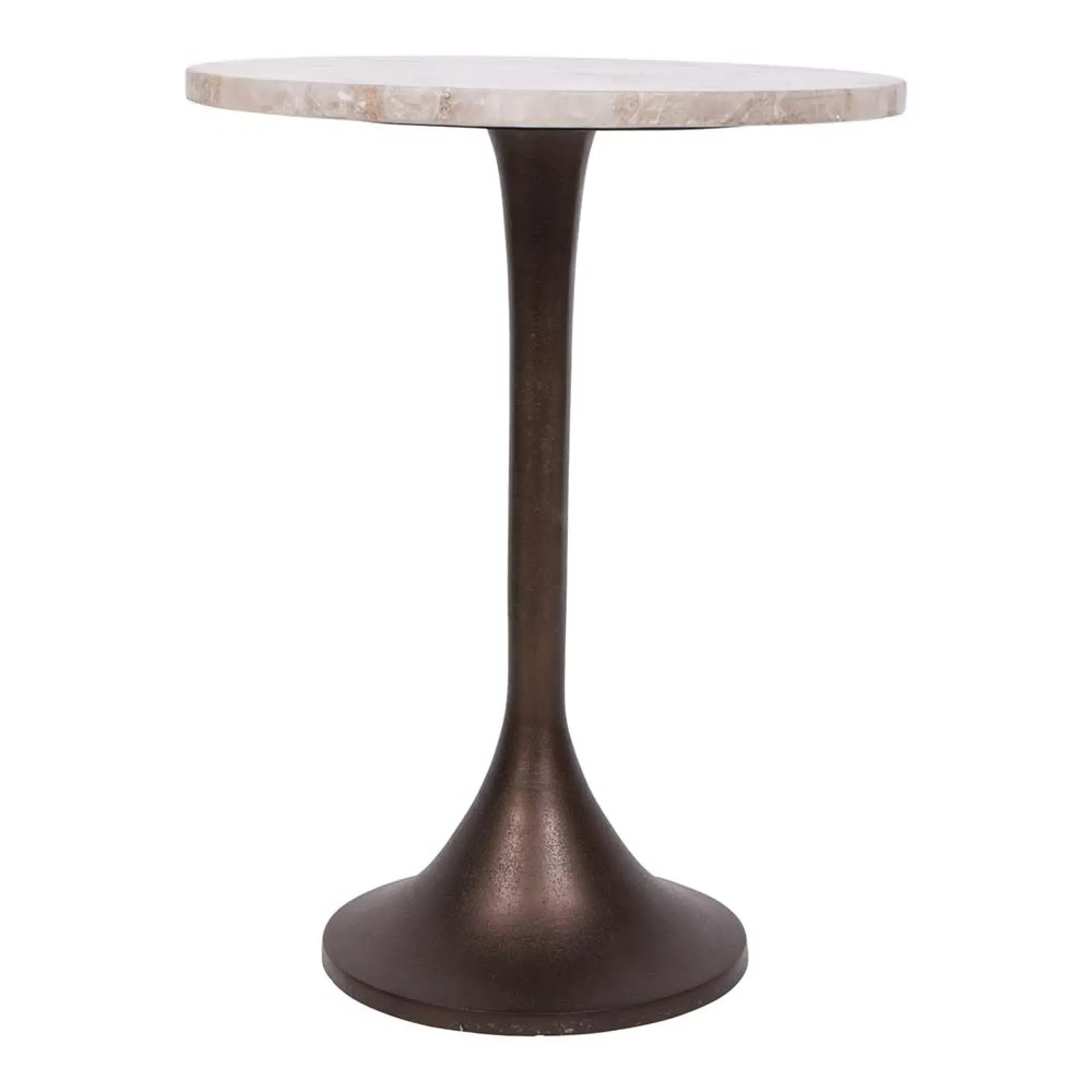 Bosworth Round Side Table - Smokey Quartz