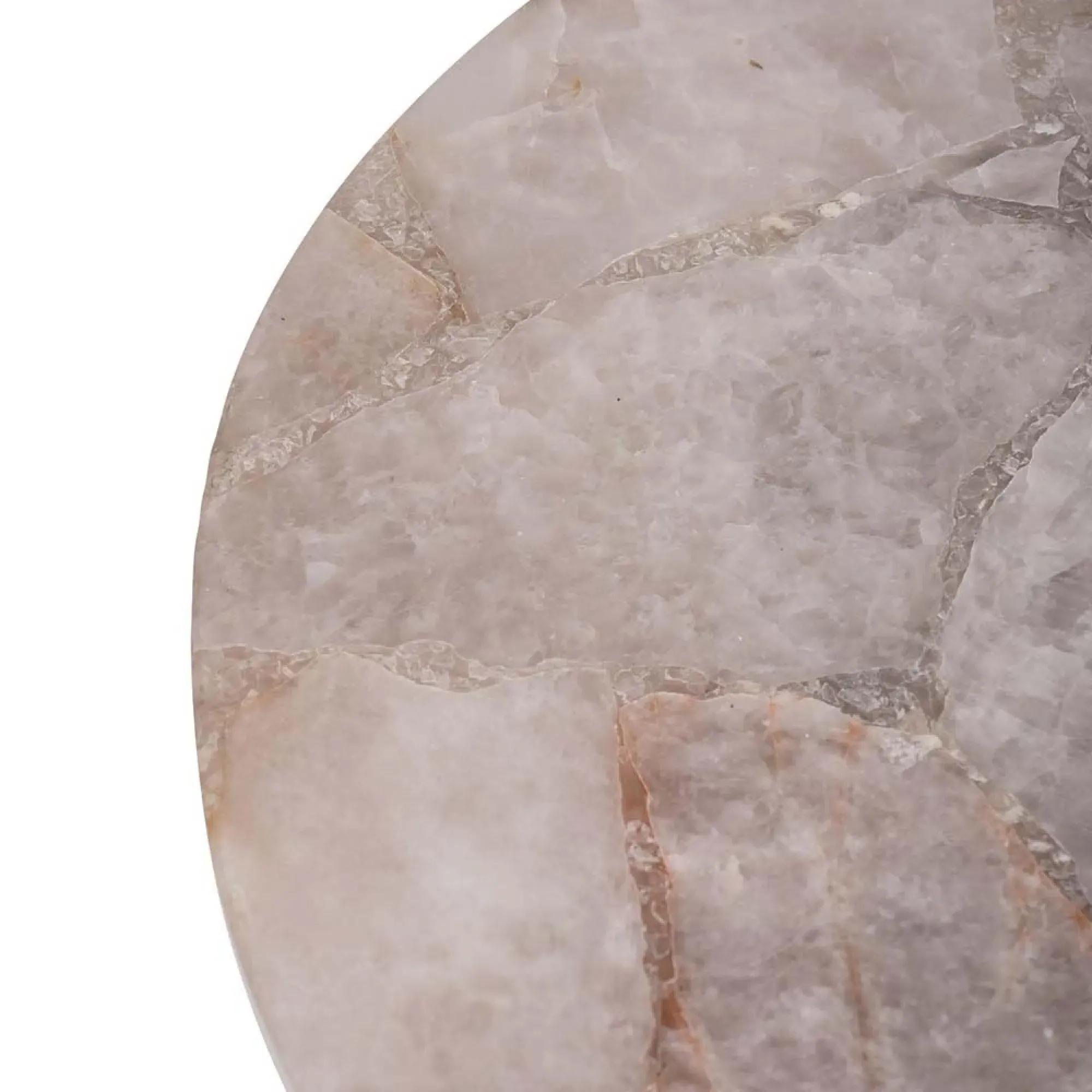 Bosworth Round Side Table - Smokey Quartz