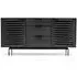 Bronks 2 Door Large Buffet Sideboard - Black, Acacia Wood