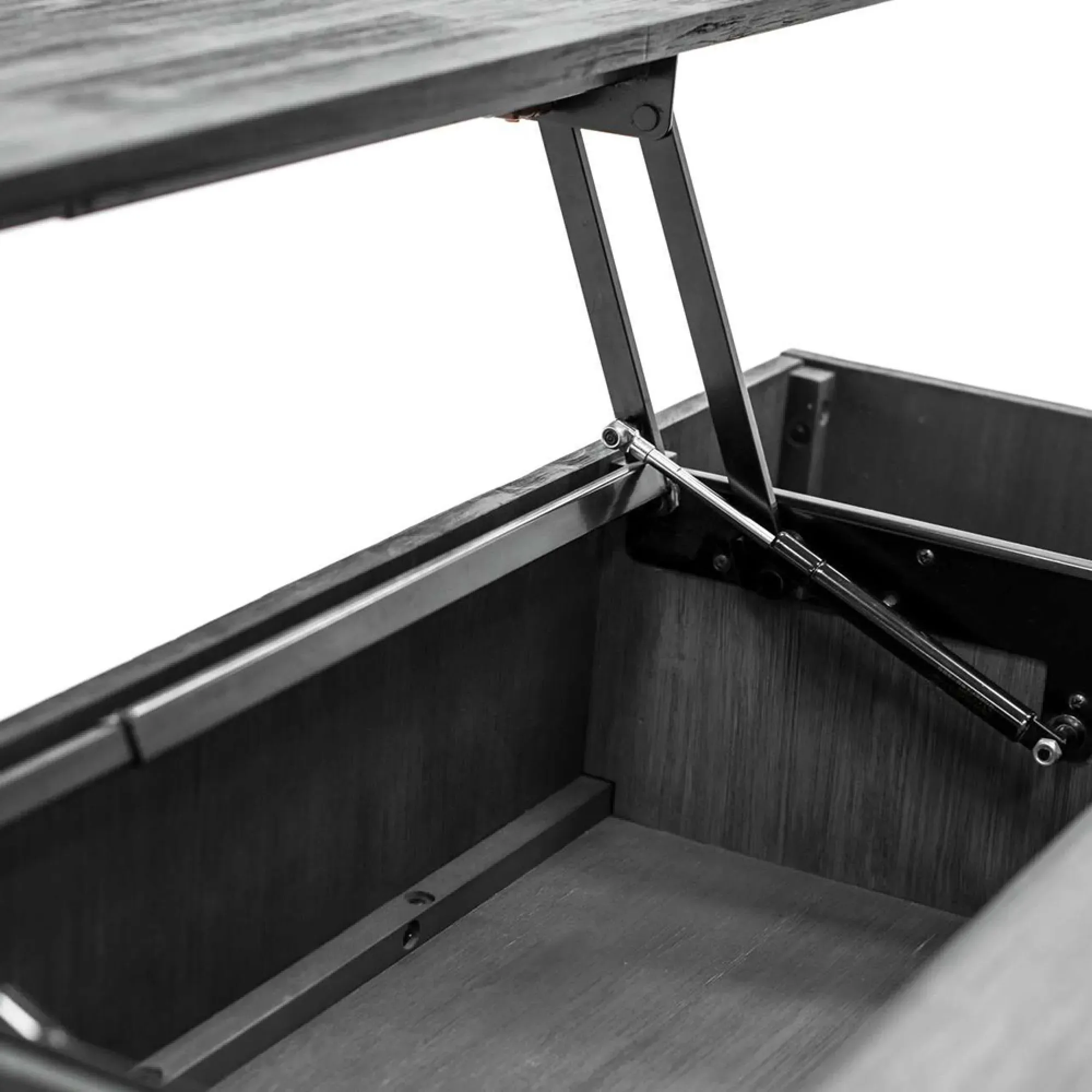 Bronks Motion Top Coffee Table - Black, Acacia Wood