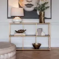 Brooks Console Table - Brushed Champagne