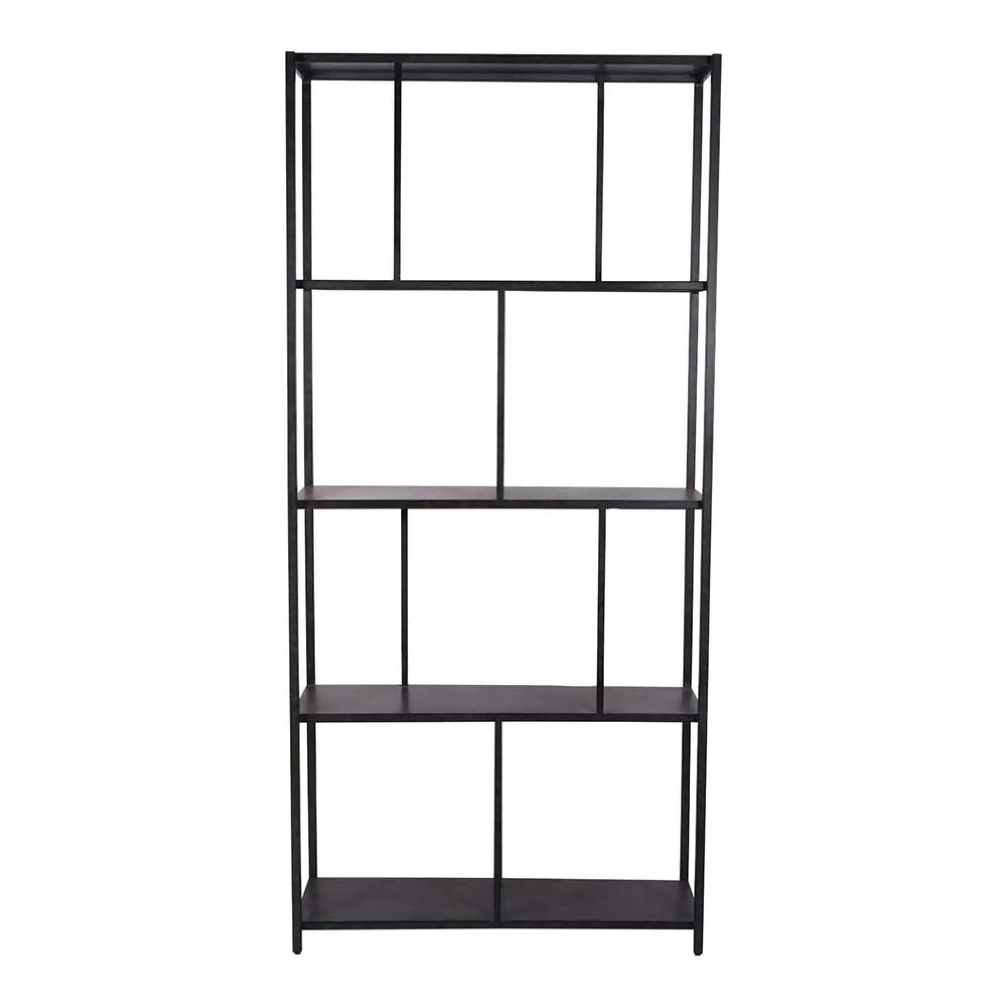 Brooks Tall Metal Shelving Unit - Charcoal Black