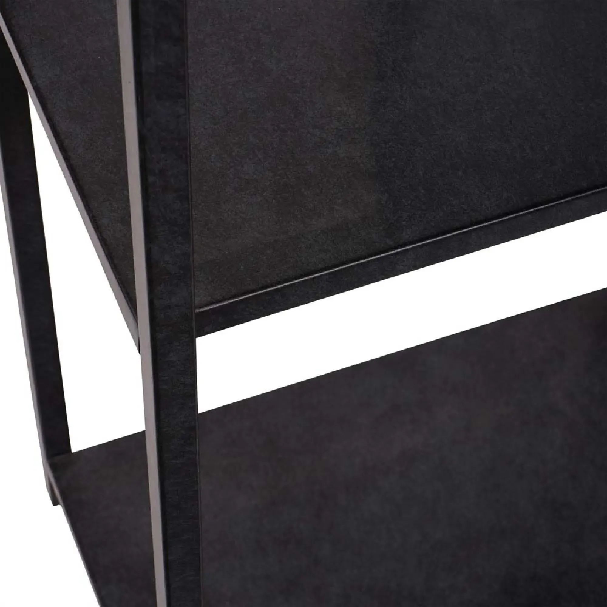 Brooks Tall Metal Shelving Unit - Charcoal Black