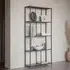 Brooks Tall Metal Shelving Unit - Charcoal Black