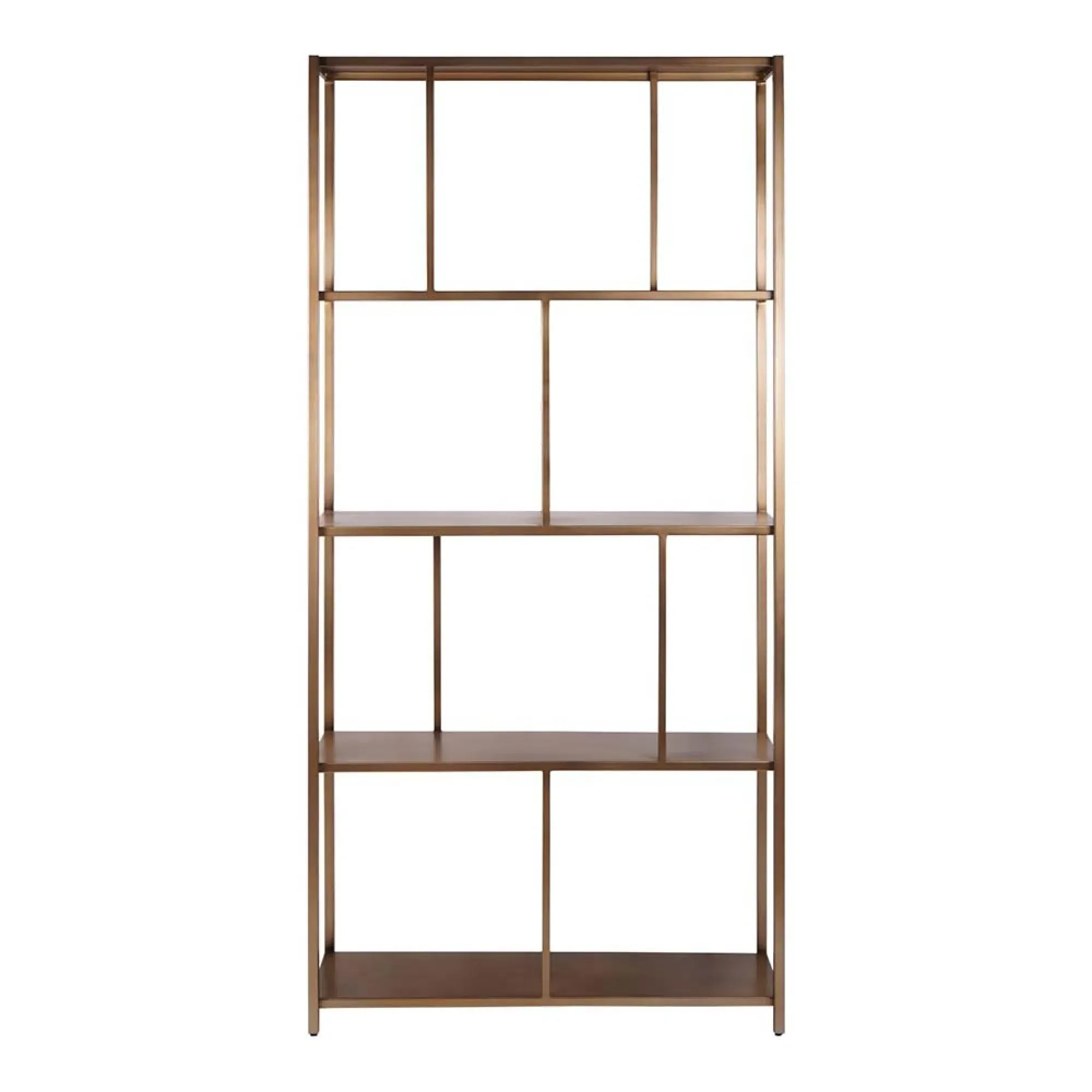 Brooks Tall Shelving Unit - Brushed Champagne