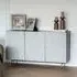 Burgess 3 Door Buffet Sideboard - Grey, Bone Inlay