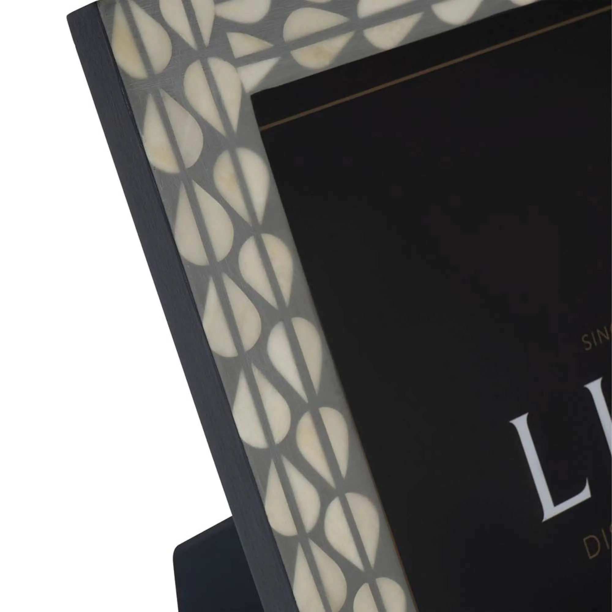 Burgess Bone Inlay Photo Frame - Grey