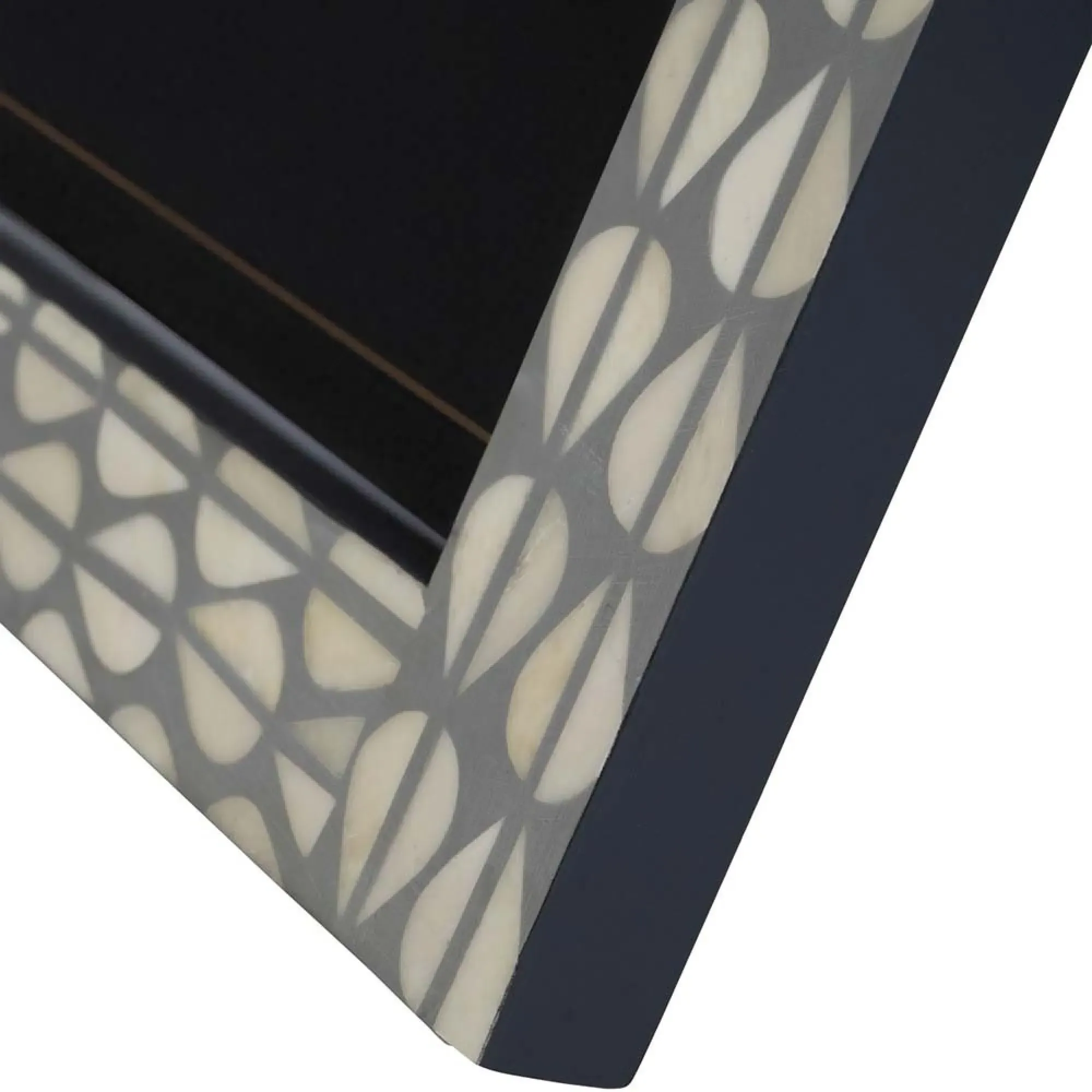 Burgess Bone Inlay Photo Frame - Grey