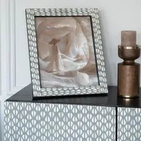 Burgess Bone Inlay Photo Frame - Grey