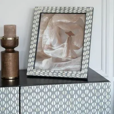 Burgess Bone Inlay Photo Frame - Grey image
