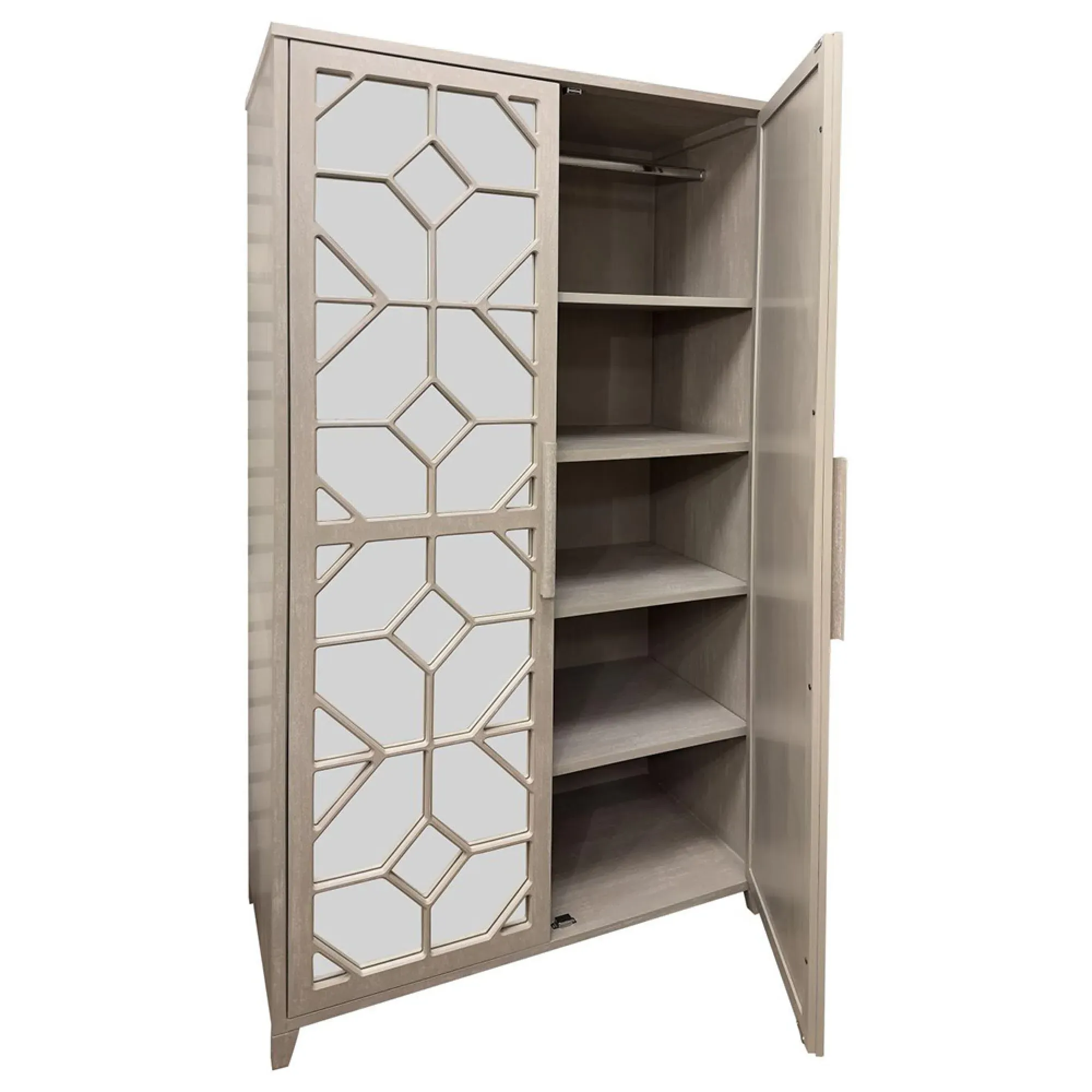 Campbell Mirrored 2 Door Hall Cabinet