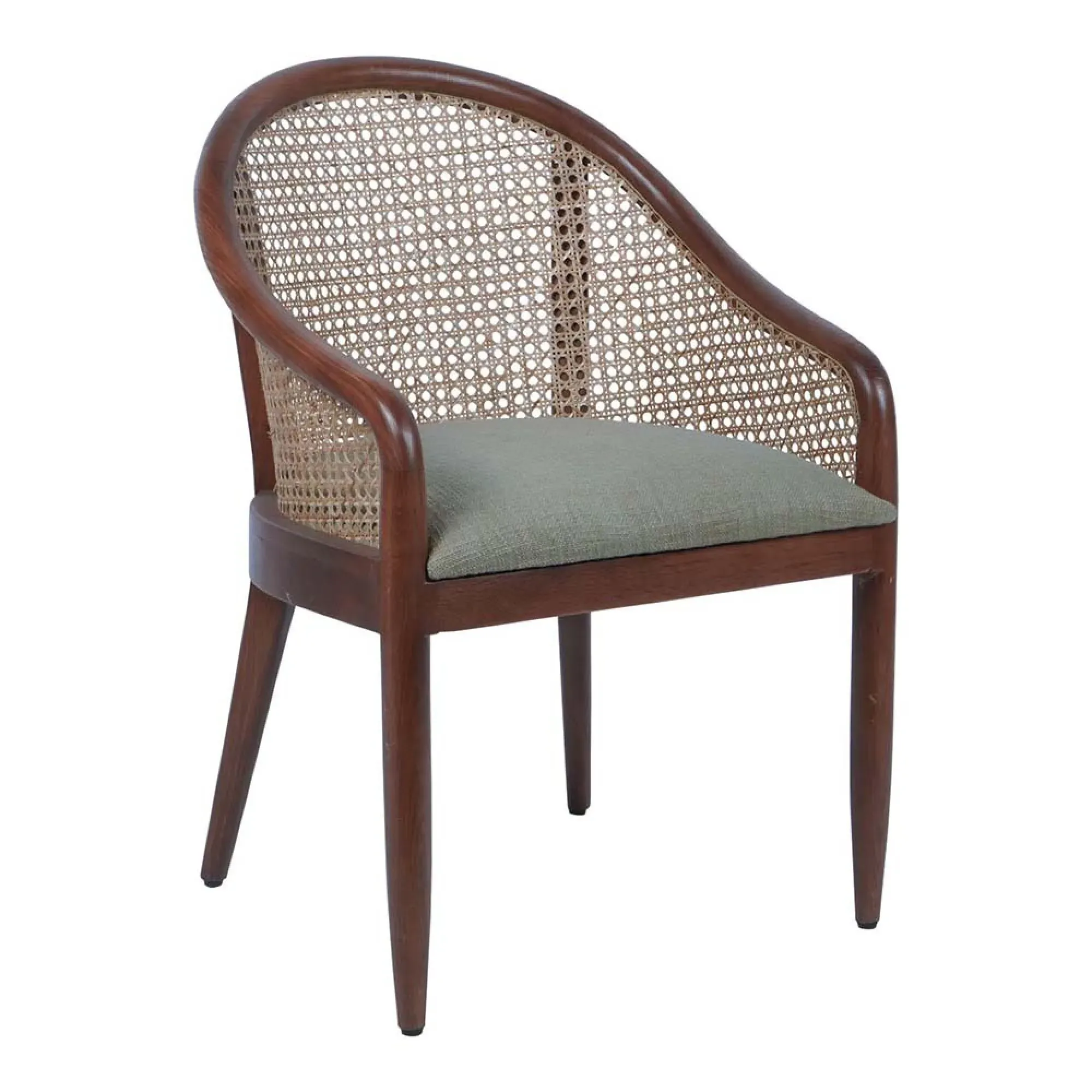 Carmel Armchair - Brown, Oak and Cane