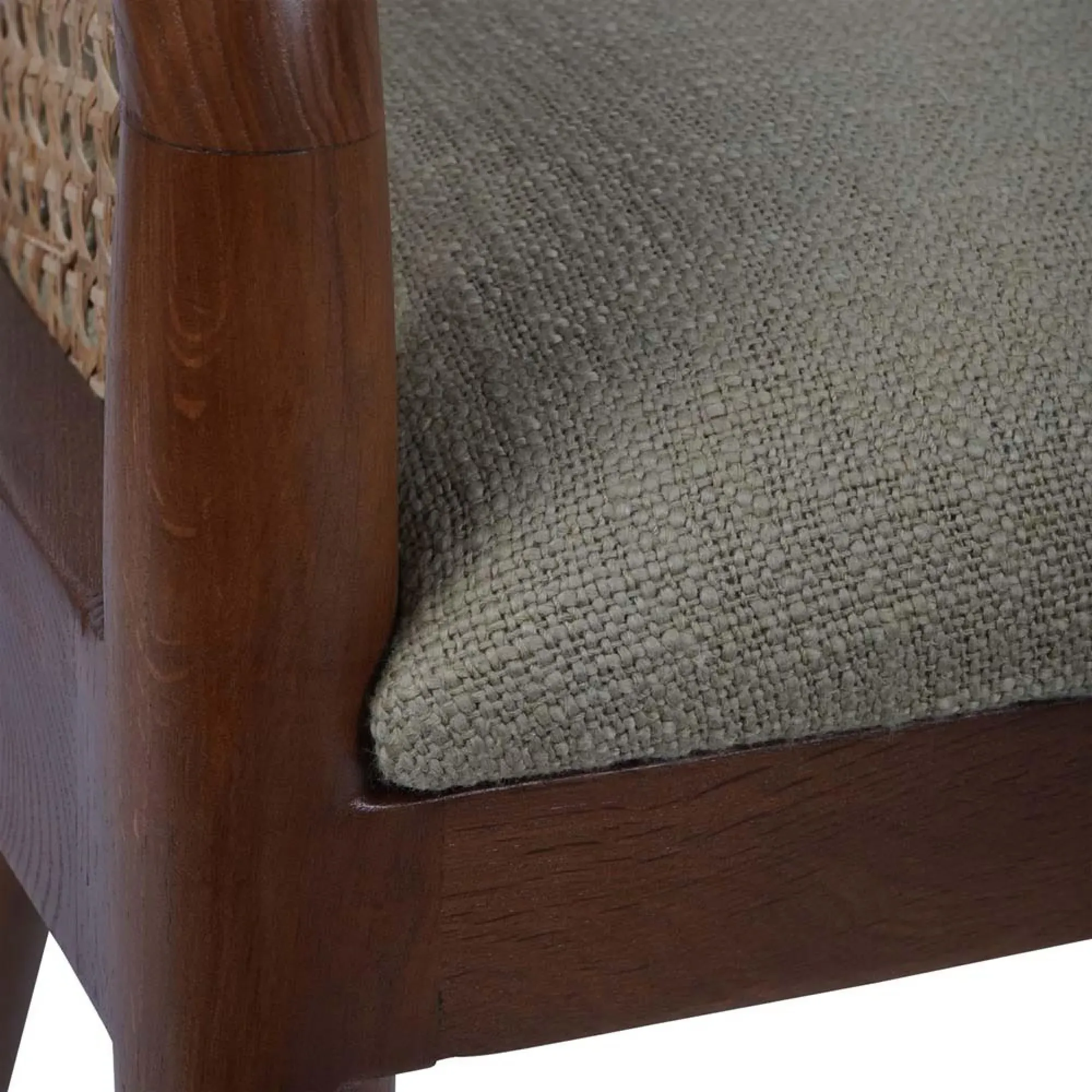 Carmel Armchair - Brown, Oak and Cane