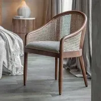 Carmel Armchair - Brown, Oak and Cane