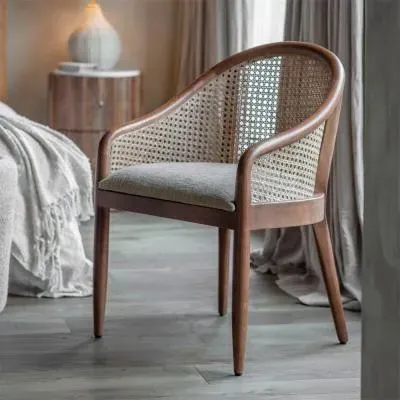 Carmel Armchair - Brown, Oak and Cane image