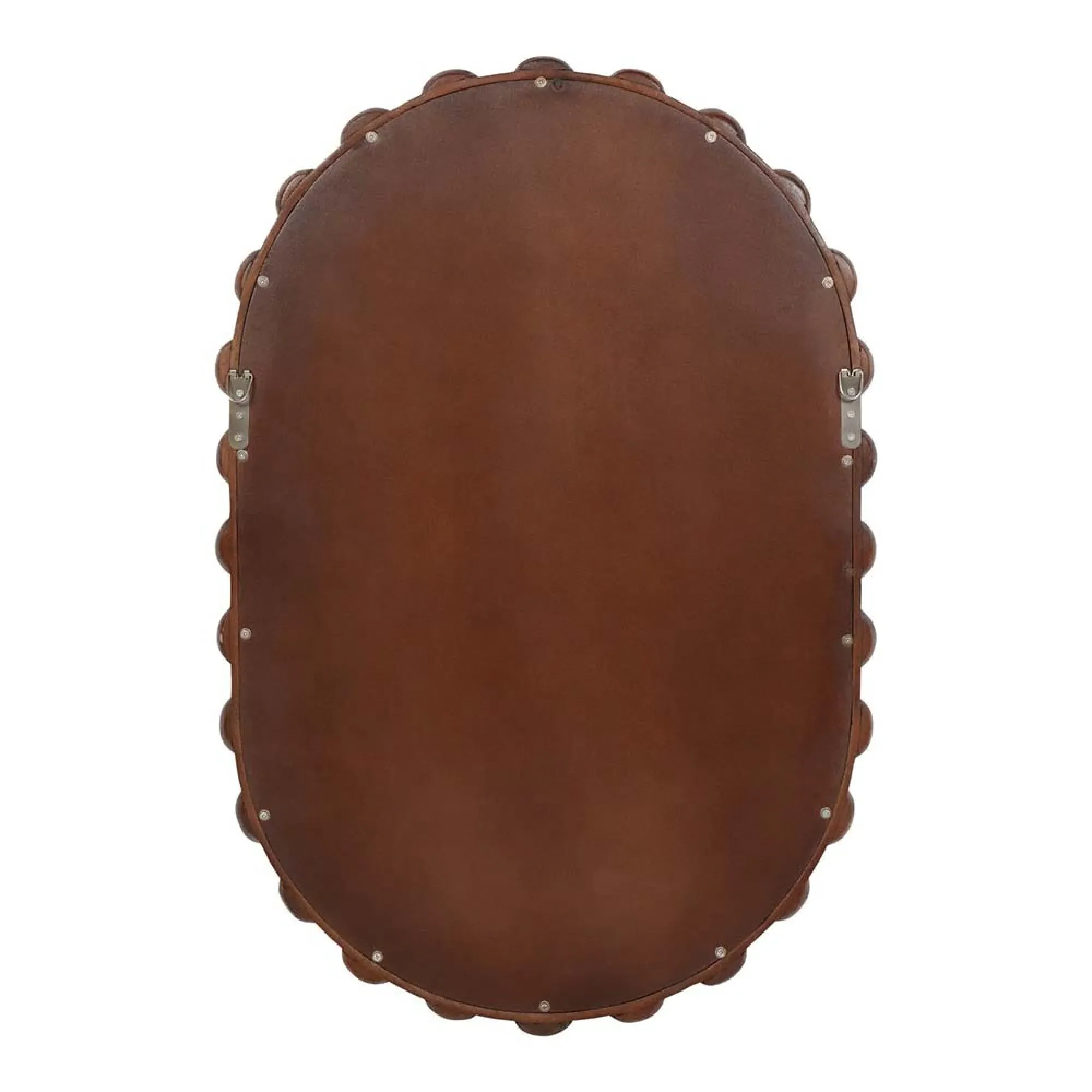 Carmel Oval Wooden Carved Mirror - Brown