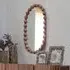 Carmel Oval Wooden Carved Mirror - Brown