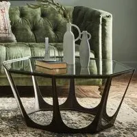 Catalan Hexagonal Coffee Table - Bronze, Glass