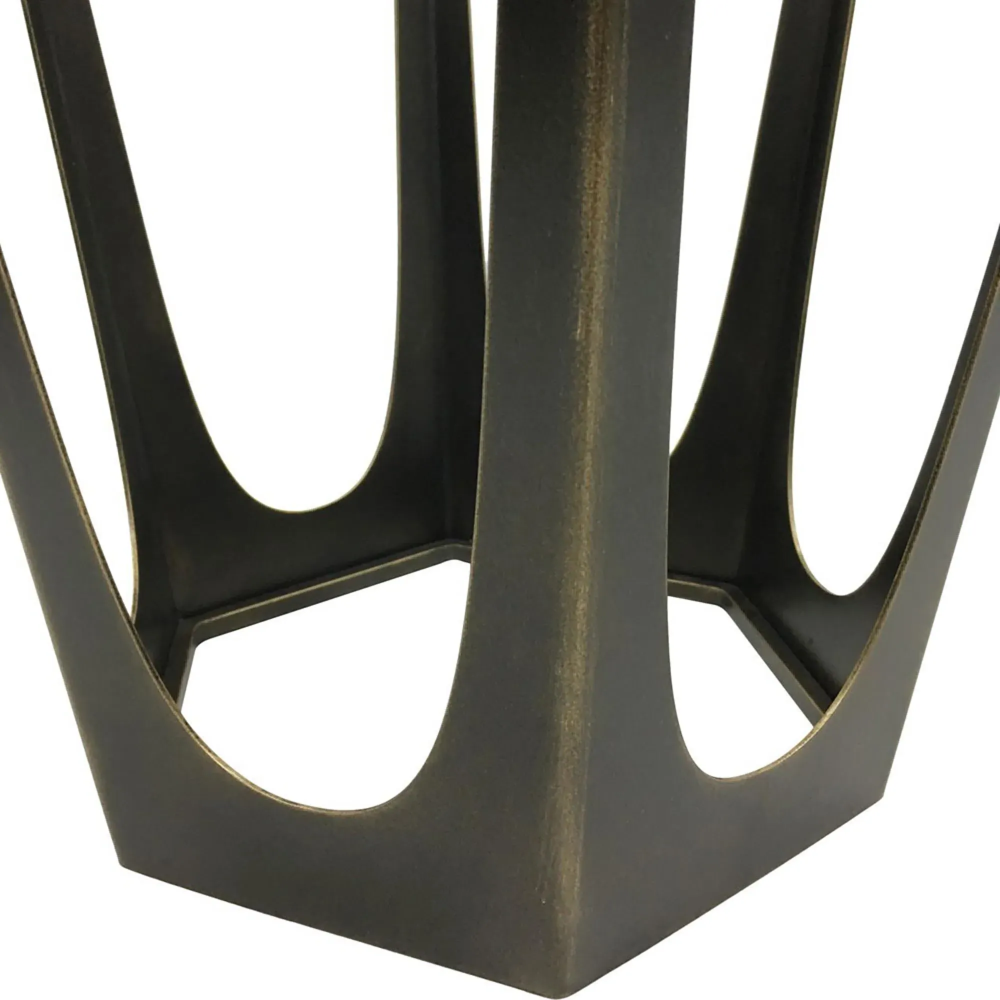 Catalan Hexagonal Side Table - Bronze, Glass